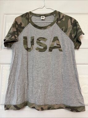 Patriotic camo top by Sew in love size medium